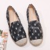 Women Comfy Denim Ripped Design Espadrilles Flats Loafers