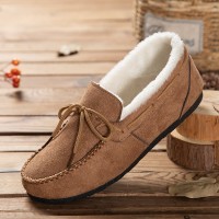 Women Casual Warm Hand Stitch Lace Up Snow Ankle Boots
