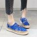 Women Large Size Casual Hollow Out Fringe Loafers