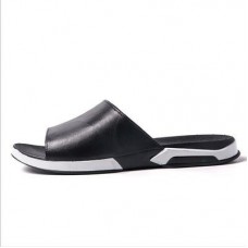 Men's White and Black Slip On Slide Nonslip Indoor Outdoor Sandals