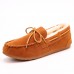 Men's Lambswool Mocassin Slippers with Rubber Sole