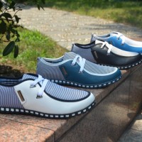 Spring and Autumn Men's Trending Low Cut White Sport Casual Leather Shoes