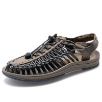 Fashion Summer Soft Comfortable Non-slip Handmade Men  Shoes Lightweight Platform Beach Hiking Sandals