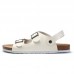 summer trend male cork beach clip feet couple leather sandals