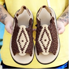 New Design Handmade PU Outsole Cloth Upper Summer Breathable Outdoor Sandals for Men