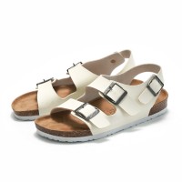 High Quality white Unisex Slides Sandals With Comfortable Cork Insole Beach Footwear
