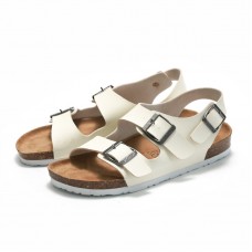 High Quality white Unisex Slides Sandals With Comfortable Cork Insole Beach Footwear