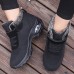 Women Outdoor Mesh Warm Lining Hook Loop Cushion Platform Sneakers