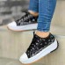 Large Size Women Embroidered Casual Comfy Platform Canvas Shoes