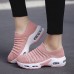 Women Brief Solid Fabric Breathable Soft Sole Cushioned Slip On Casual Sports Shoes
