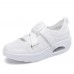 Women Brief Fabric Hollow Out Breathable Soft Sole Cushioned Casual Sports Shoes