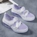Women Brief Fabric Hollow Out Breathable Soft Sole Cushioned Casual Sports Shoes