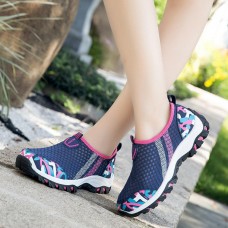 Casual Mesh Breathable Walking Sneakers Slip On Women Shoes